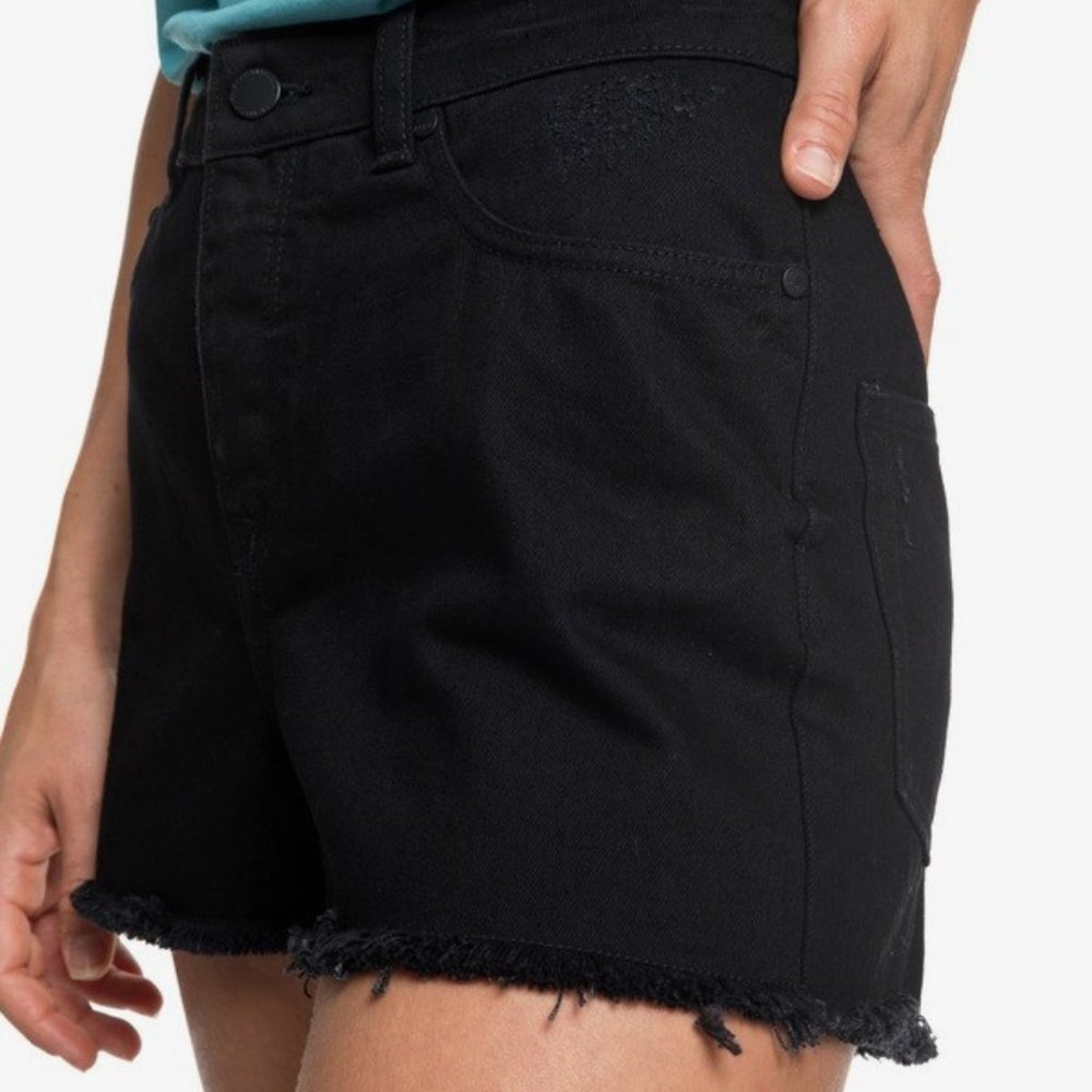NWOT Roxy Suns Shadow Black Denim Shorts